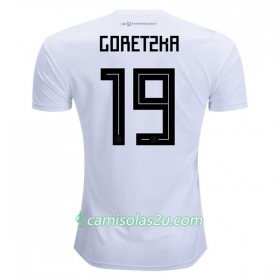 Camisolas de Futebol Alemanha Goretzka 19 Equipamento Principal Copa do Mundo 2018 Manga Curta